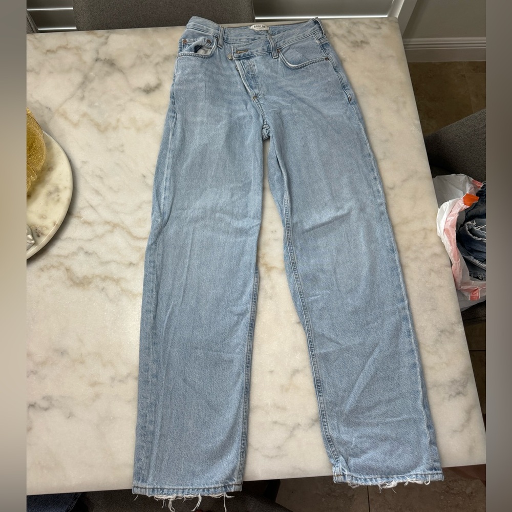 Agolde Criss Cross Light Wash Jean